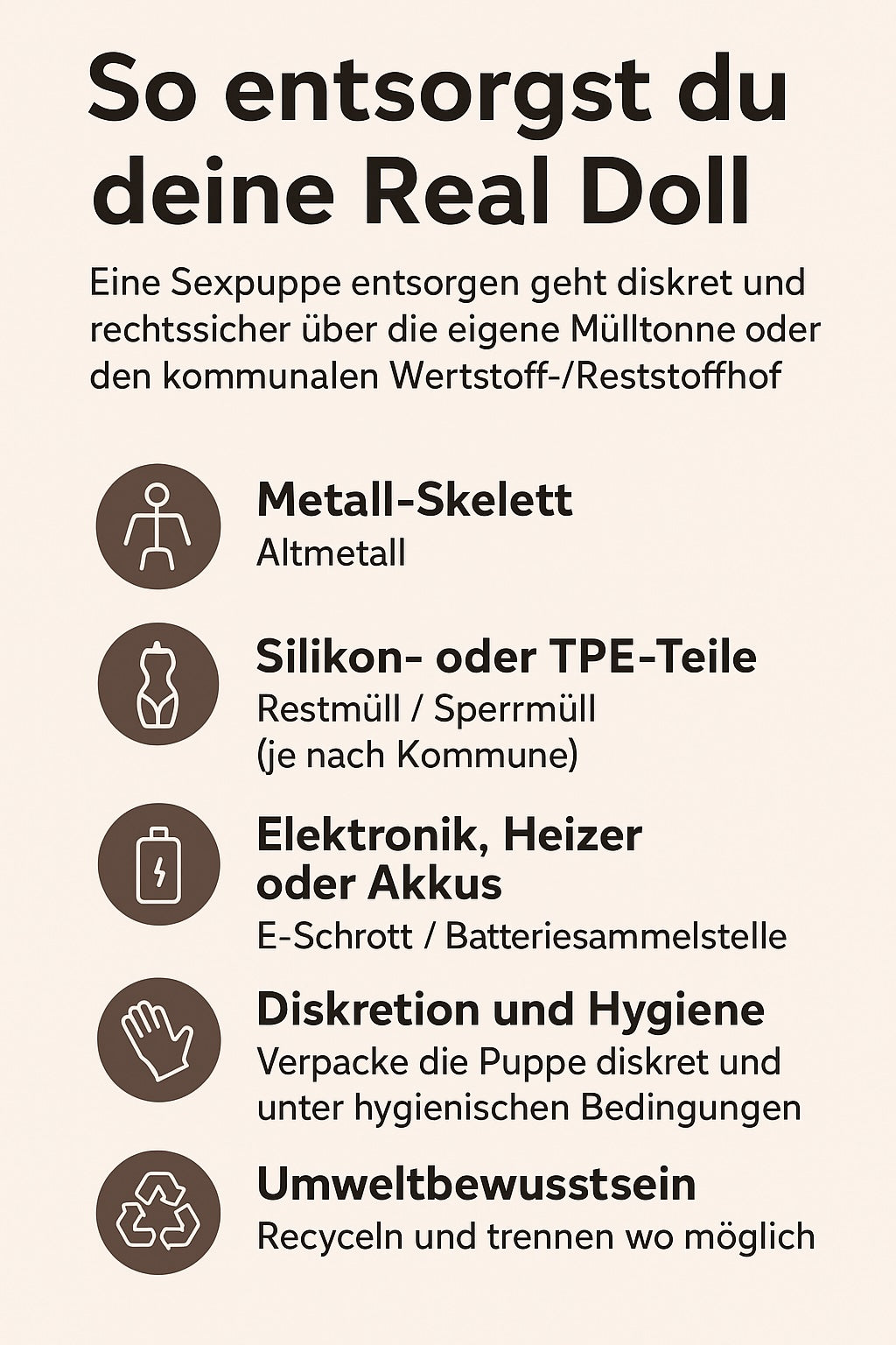 So entsorgst du deine Real Doll – diskret, sicher und rechtlich korrekt